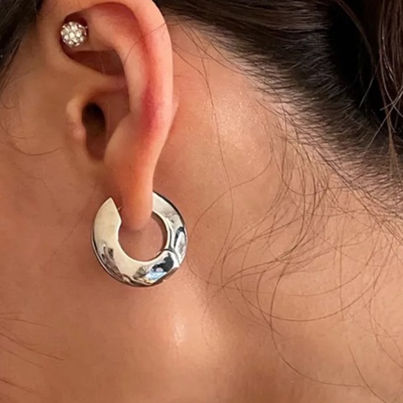 WGP Round Hoop Earrings - Picture 3 of 9